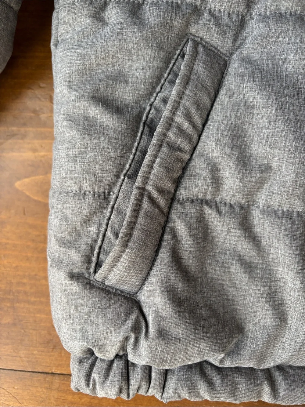 Timberland Jacket Boys Gray Puffer Hooded Fleece Lined Winter Coat Sz 6
